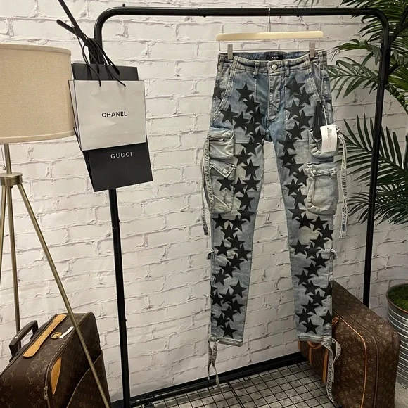 AMIRI | Jeans | Amiri Blue Chemist Star Tactical Cargo Pants